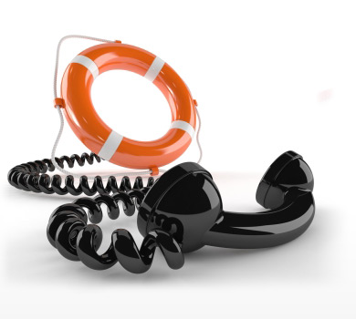 Photo of a phone and life saver